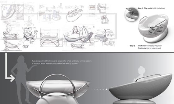 Multi-function Water-saving Bathtub Design