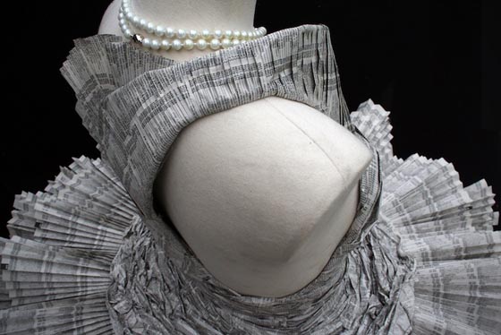 Paper Dress: Wearable Dress Made out of Phonebook