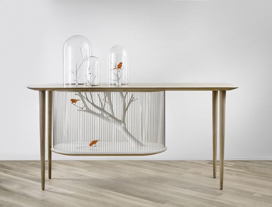 Cage Archibird: a Modern Bird Cage Doubles as a Table