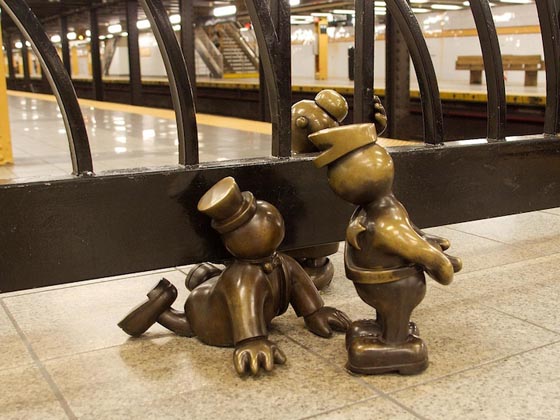Life Underground: 100 + Whimsical Bronze Sculptures Occupy the NYC Subway