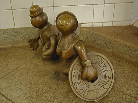 Life Underground: 100 + Whimsical Bronze Sculptures Occupy the NYC Subway