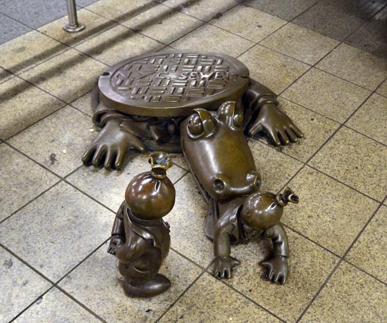 Life Underground: 100 + Whimsical Bronze Sculptures Occupy the NYC Subway