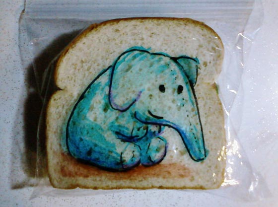 Funny Drawing on Kid's Sandwich Bag Every day Since 2008
