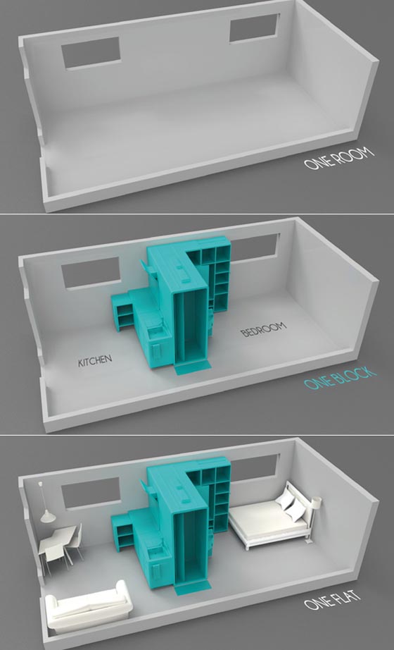 Cook&Bath: a Smart Room Divider to Maximize Living Space