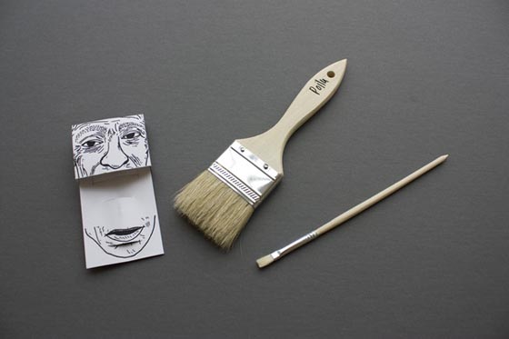 Poilu: Creative Moustache Paintbrush Packaging by Simon Laliberte