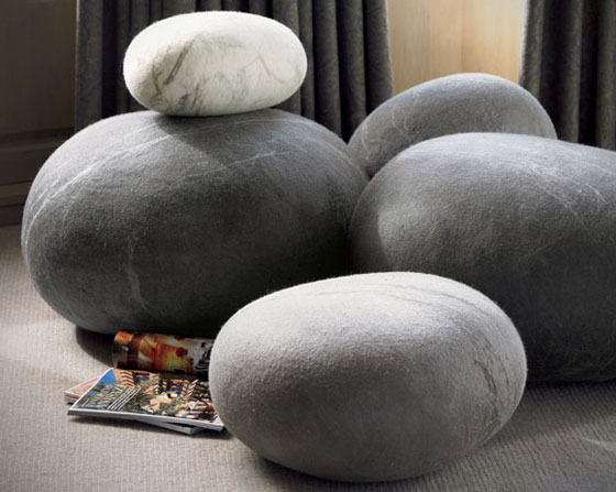 Decorative Pebble Floor Cushions 