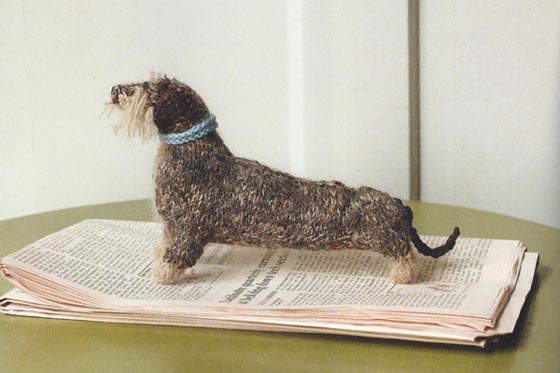 Cute Life-size Knitted Dogs by Sally Muir and Joanna Osborne