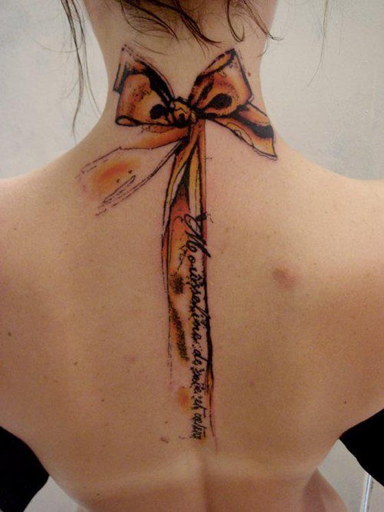 17 Beautiful Bow and Lace Tattoos for Women