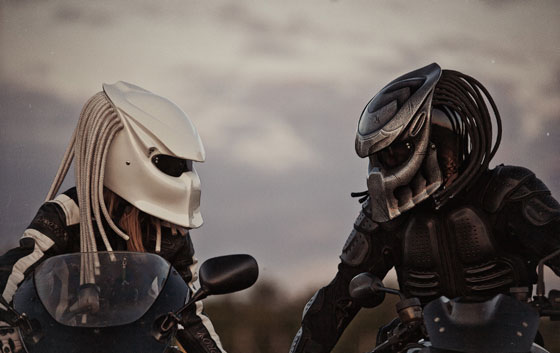 Extremely Cool Predator Motorcycle Helmet by Nitrinos