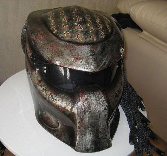 Extremely Cool Predator Motorcycle Helmet by Nitrinos