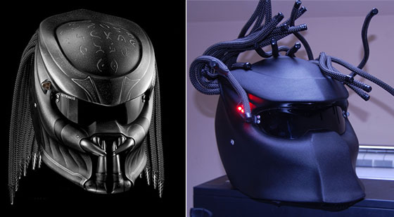 Extremely Cool Predator Motorcycle Helmet by Nitrinos