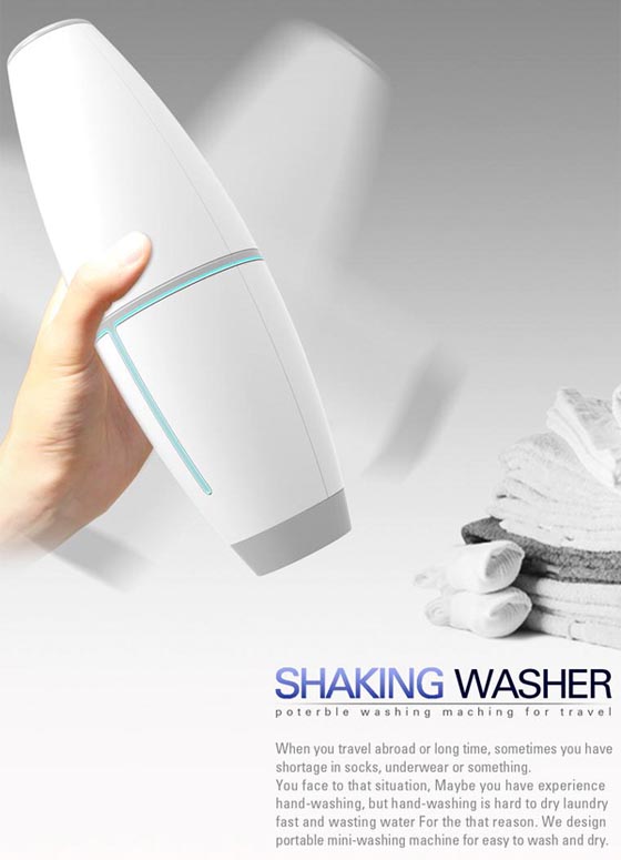 Shaking Wash: Portable Personal Washing Machine for Travelers