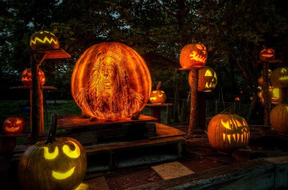 Incredible Jack-O-Lanterns Made by Crew from Passion for Pumpkins