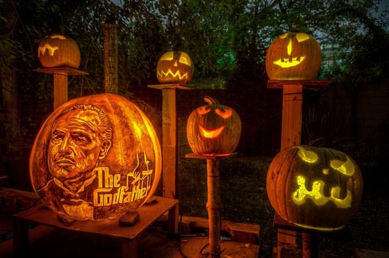 Incredible Jack-O-Lanterns Made by Crew from Passion for Pumpkins