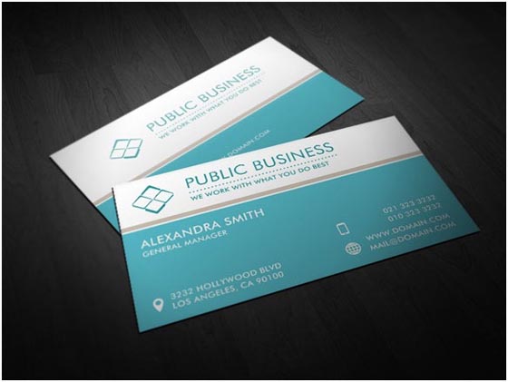 30 Amazing Blue Business Cards Designs