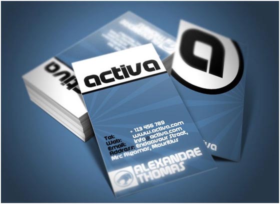 30 Amazing Blue Business Cards Designs