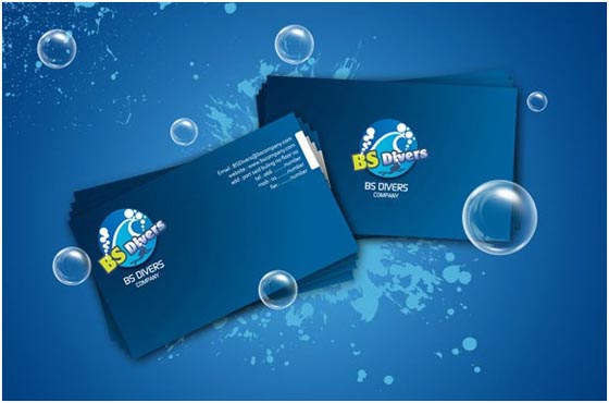 30 Amazing Blue Business Cards Designs