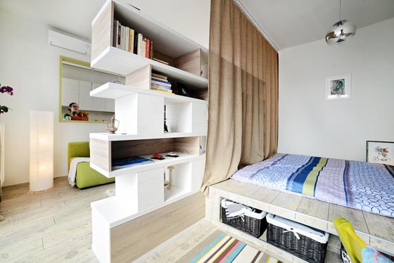 Creatively Convert 40 Square Meter into Two Rooms