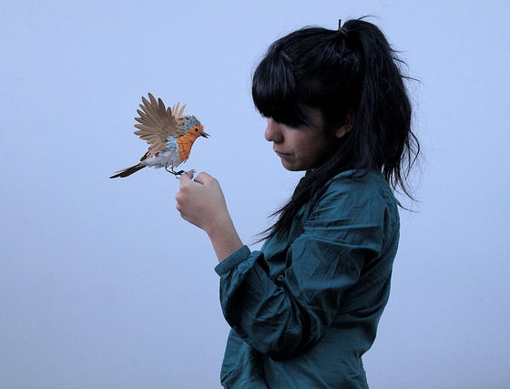 Life-size 3D Paper Birds from Diana Beltran Herrera