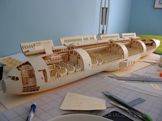 Highly Detailed 1:60-Scale Boeing 777 Paper Model by Luca Iaconi-Stewart