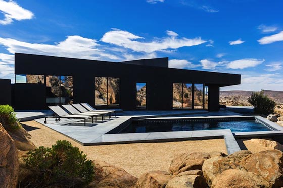 Spectacular Black House in Mojave Desert