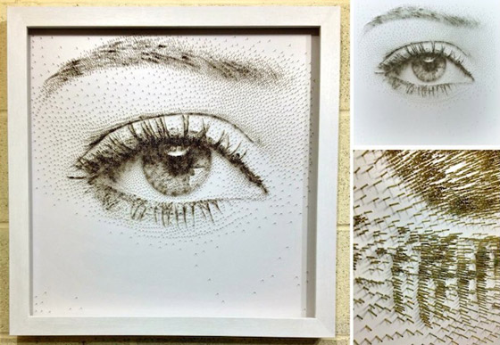 Amazing Hammer & Nail Stippling Artworks by David Foster