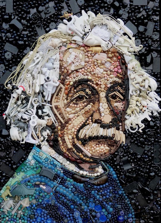 Stunning Portraits Made of Hundreds of Found Objects by ...