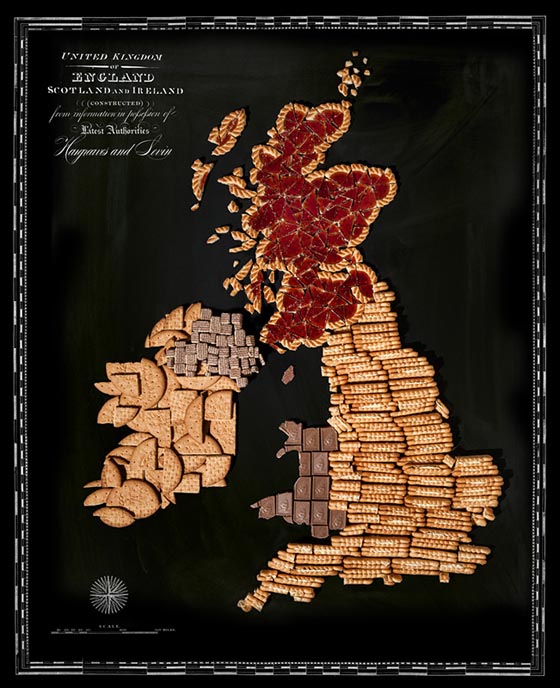 Food Maps: Intriguing Maps of Countries Made Out of Real Food