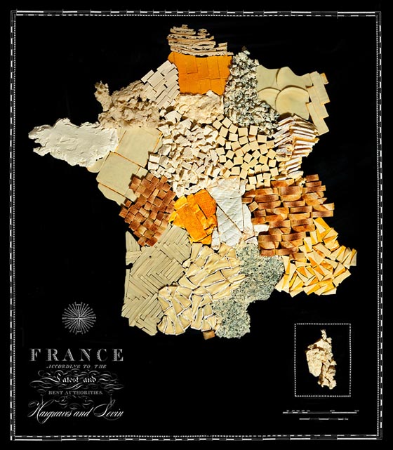 Food Maps: Intriguing Maps of Countries Made Out of Real Food