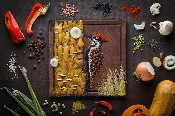 A Tribute to Budgie: Ingenious Food Illustration by Anna Keville Joyce