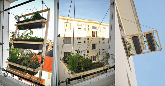Volet végétal: a Creative Plant Holder for People Live without Gardens and Balcony