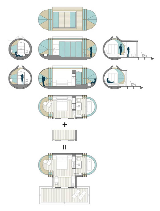 DROP XL: Micro Removable Modular Hotel Room