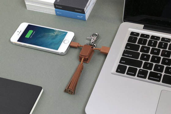 POWER LINK Key Holder with Hidden Micro-USB or Lightning Connector