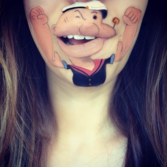 Lip Art: Amazing Cartoon Created on Lip by Laura Jenkinson