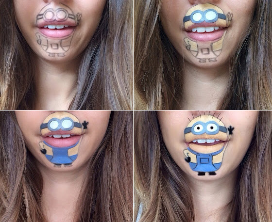 Lip Art: Amazing Cartoon Created on Lip by Laura Jenkinson