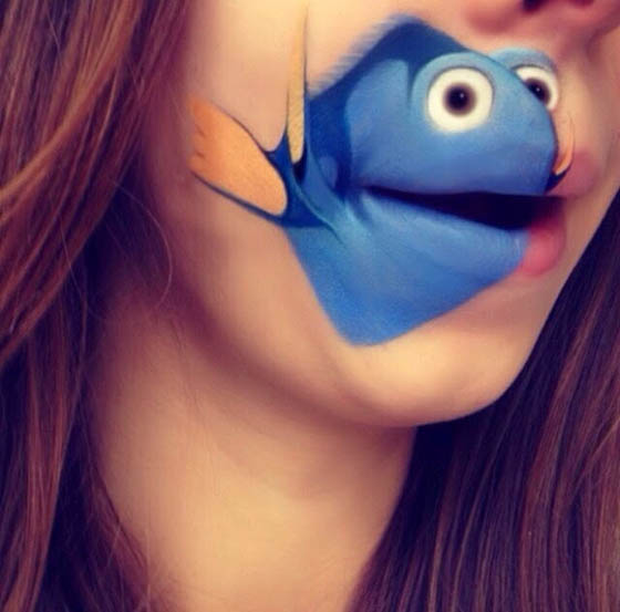 Lip Art: Amazing Cartoon Created on Lip by Laura Jenkinson