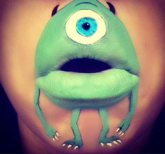 Lip Art: Amazing Cartoon Created on Lip by Laura Jenkinson