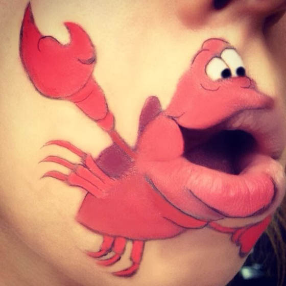 Lip Art: Amazing Cartoon Created on Lip by Laura Jenkinson