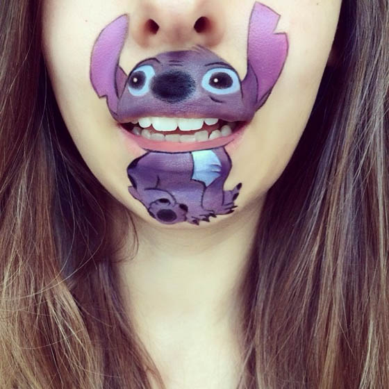 Lip Art: Amazing Cartoon Created on Lip by Laura Jenkinson