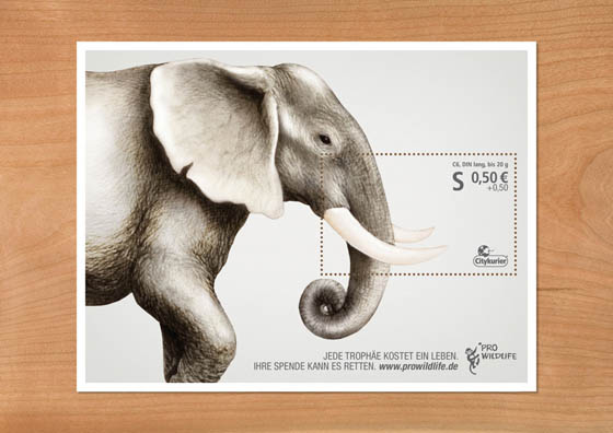 Creative Donation Stamp for Pro Wildlife