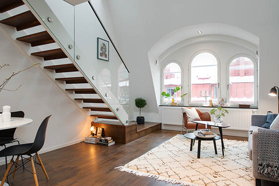 Small Duplex in Central Stockholm Offers Charming and Bright Living Style