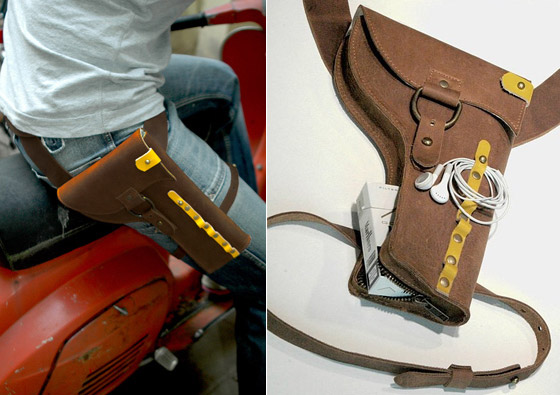 Y01 of Dayne Jewell: Handgun Holster Shape Leather Bag