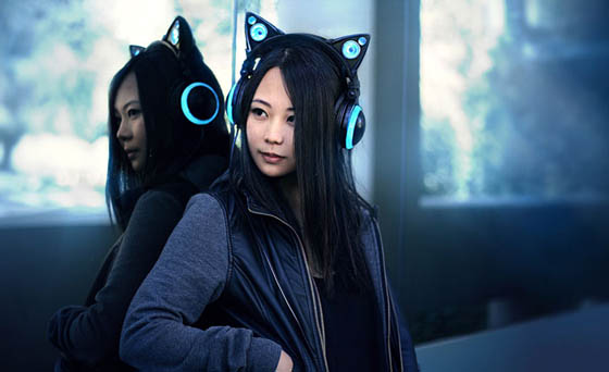 Axent Wear: Cute Cat Ear Headphones with LED lights