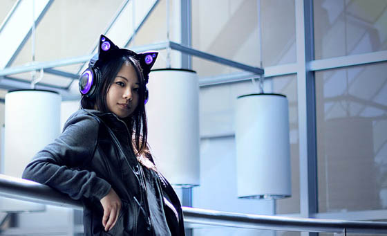 Axent Wear: Cute Cat Ear Headphones with LED lights