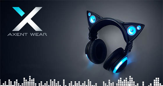 Axent Wear: Cute Cat Ear Headphones with LED lights