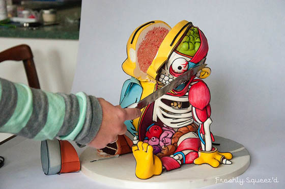 Illustration Like Cake Sculpture of Ralph Wiggum from The Simpsons