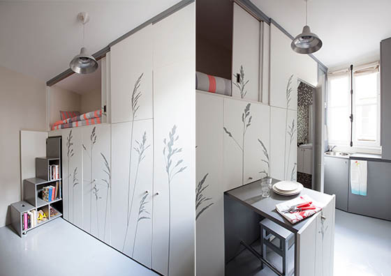 Unbelievably Tiny but Functional Apartment in Paris, 8m2 Only