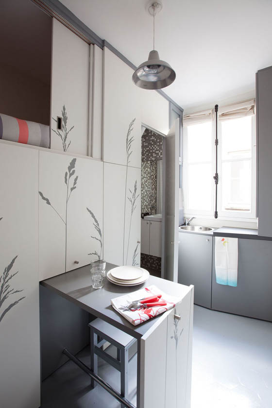 Unbelievably Tiny but Functional Apartment in Paris, 8m2 Only