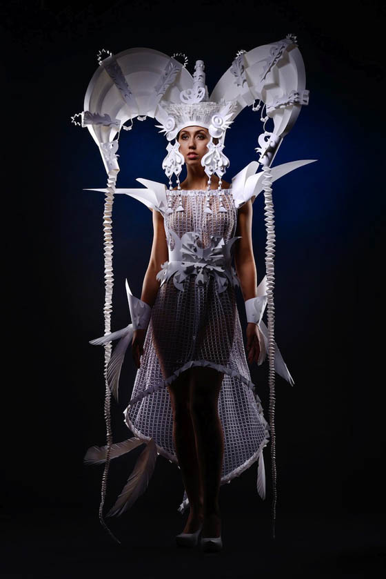 Stunning Paper Wedding Dress by Asya Kozina