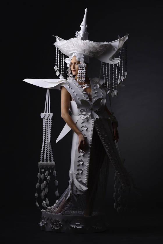 Stunning Paper Wedding Dress by Asya Kozina